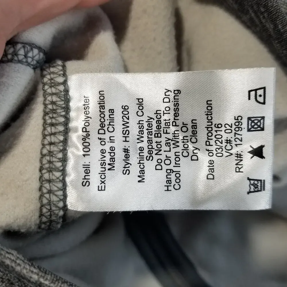 Hawke & Co Hoodie Mens XL Gray  Zip up